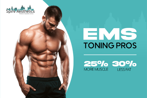 image of man with benefits of EMS toning pros treatment to help combat weight gain Didcot