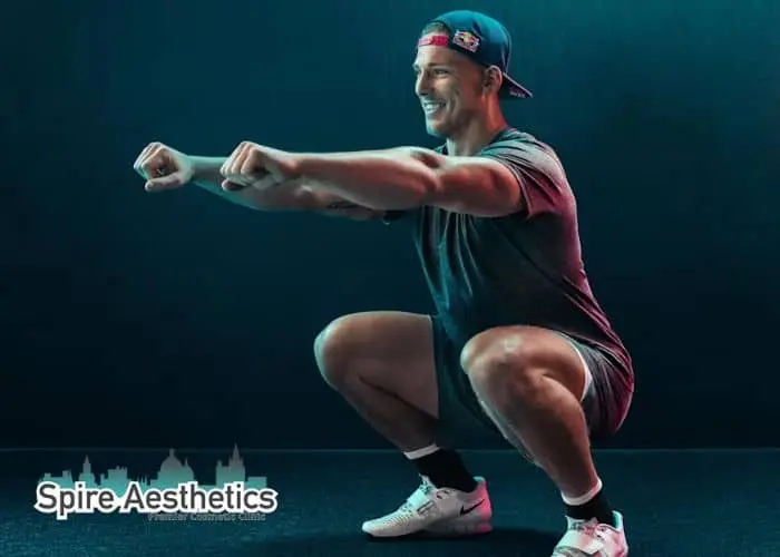 Image of man build leg muscle Didcot through exercise